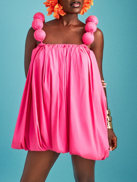 Solid Color Sling Dress