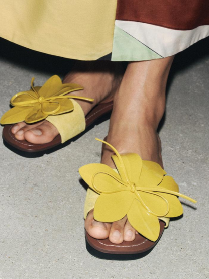 Floral Flat Sandals