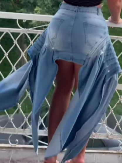 Fashion Design Denim Skirt