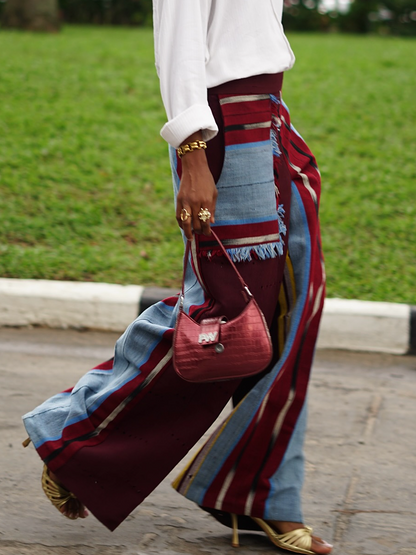 Patchwork Wide Leg Pants